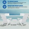 GARPROVM 2 Upgraded Folding HDPE Adirondack Chairs with Side Table Weather-Resistant For Outdoor - 2 of 4