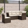 vidaXL Garden Sofa Set Brown and Cream White - 2 of 4