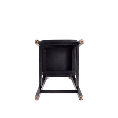 Ash Wood Black and Natural Cane Dining Chair