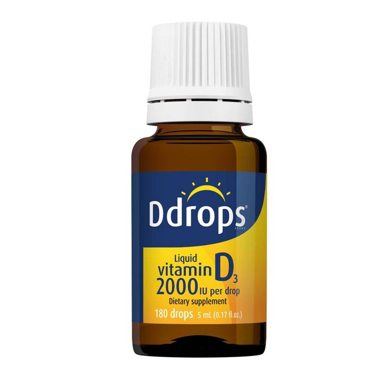 Ddrops Liquid Vitamin D3 Drops 2000 IU (50 mcg) - 180 drops - 0.17 fl oz, 5 of 7