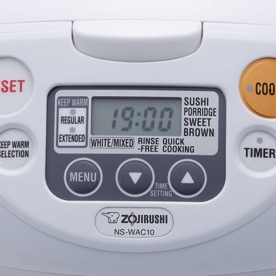 Zojirushi 5.5 Cup White Electric Nonstick Rice Cooker