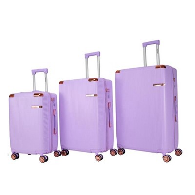 Vynxaria 4-Piece Hard Luggage Set 360¡ã Dual Rotating 4-Wheel System Password Lock Lightweight for Travel
