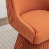 SEYNAR Modern Velvet 360 Degree Swivel Armless Dining chair Set of 6 - 4 of 4