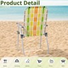 FURNIinspire Outdoor Portable Chair Chairs Set of 2 with Sturdy Steel Frame for Relaxation and Fun, Yellow Green, 21.7"*22.8"*36.6" - 4 of 4