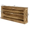 Tribesigns 63-Inch Farmhouse Console Table with 3-Tier Storage Shelf - 3 of 4