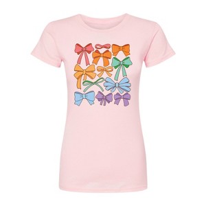 Women's - Instant Message - Pride Coquette Bows Fitted Graphic T-Shirt - 1 of 3