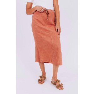 Women's Braided Drawstring Linen Skirt - WISHLIST - 1 of 3