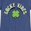 Girls' - Instant Message - St. Patrick's Day Lucky Vibes Fitted Short Sleeve Graphic T-Shirt - 2 of 4