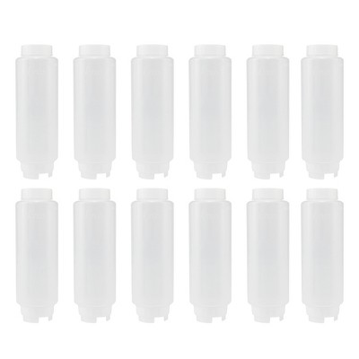 Creative Mark Cylo FIFO Squeeze Bottle -Empty - 12 Pack - 20 oz. Inverted Squeeze Bottle with Air-Tight Non-Drip Silicone Valve; Acrylic Paint, Sauce