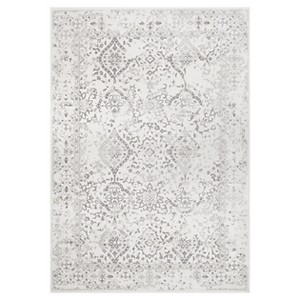 Off White Solid Loomed Area Rug - (2