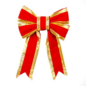 Novelty Lights 8" Red 3D Christmas Bow - 1 of 4