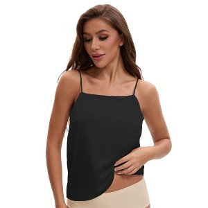 INSPIRE CHIC 3 Choice for Women's Square or V Neck Cami Vest Wide Strap Light Sleeveless Tank Camisoles - 1 of 4