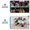 USTECH 4 Tier Shoe Rack Silver with Black Rough Bars - 4 of 4
