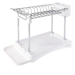 Improvements 2-Tier Space Saving Dish Draining Rack Refurbished - 1 of 1