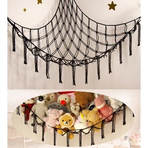 Stuffed Animal Storage Hammock Net – Hanging Toy Organizer for Kids Room, Nursery, or Bedroom Decor - 1 of 4