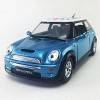 KiNSMART Mini Cooper S 5inch 1:28 Scale Die Cast Metal Model Toy Cars Blue with British Flag - 2 of 4