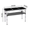 Syemin Folding Tables Adjustable 3ft Portable Pinic Table, Folding Camping Table, Foldable Lightweight Patio Side Table, Black, 35.63"*15.83"*23.63" - 4 of 4
