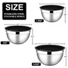 Itopfox Stainless Steel Mixing Bowls with Airtight Lids, 6-Piece Nesting Salad Bowls for Baking, Cooking & Food Prep, Stackable Design - 2 of 4