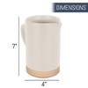 Nat & Jules Raw Bottom Matte Cream 40 ounce Ceramic Pitcher Jug - 2 of 4