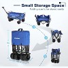 MaseiKar Heavy Duty 350 Lbs Capacity Collapsible Wagon, Outdoor Folding Camping Wagons, Grocery Portable Utility Cart, Adjustable Rolling Carts - 2 of 4