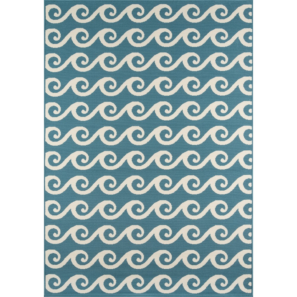 Photos - Area Rug Momeni Ocean Waves Rug - Blue -  (2'3"x4'6")