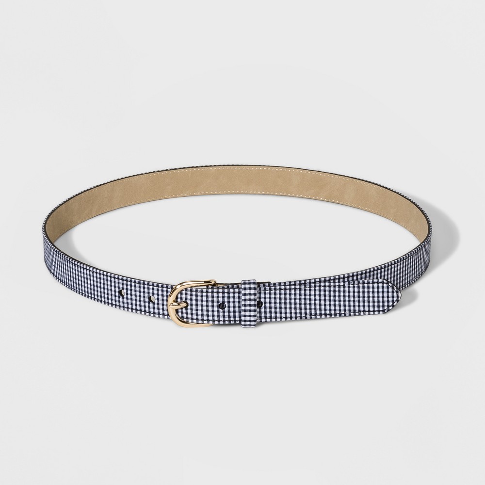 Women's Gingham Belt - A New Day Navy Xxl, Blue