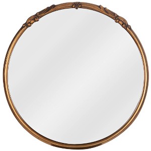 Cooper Classics Tristen Gold Leaf 31 1/2" Round Wall Mirror - 1 of 1