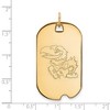 Black Bow Jewelry 14k Yellow Gold Kansas Jayhawks NCAA Large Pendant - 2 of 3