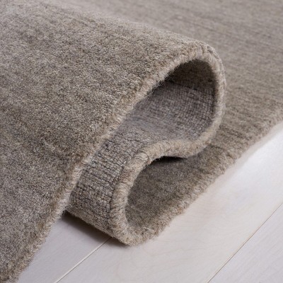 Pewter Hand-Knotted Wool Rectangular Area Rug 6' x 9'