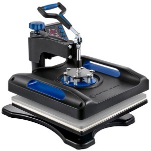 VEVOR Heat Press Machine, 15" x 15" Fast Heating, 360 Swing Away Digital Sublimation T-Shirt Vinyl Transfer Printer, Blue - 1 of 4