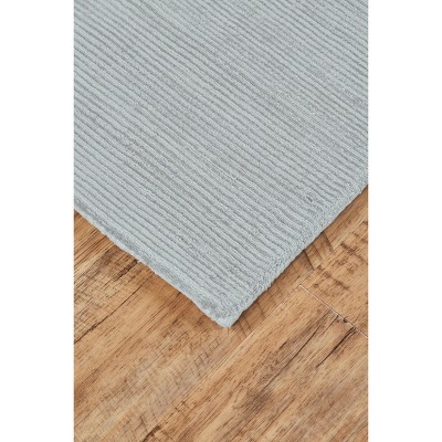 Charcoal Hand-Loomed Viscose Rectangular Area Rug 5x8