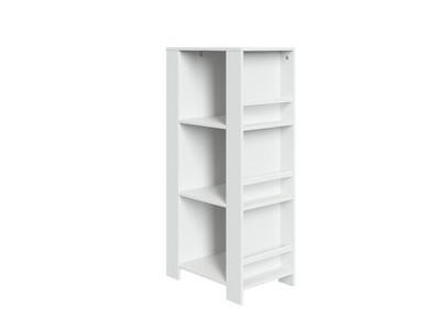 White Wood Kids Cubby Storage Tower with Bins