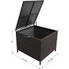Garvee Large Deck Box Waterproof PE Rattan Outdoor Storage Box with Handles and Wheels, Storage Bin for Garden, Balcony, Porch, Pool, Yard - 3 of 4