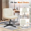 CAVINAS No Wheels Armless Desk Chair with Height Adjustment, Wide Seat Ergonomic Office Chair, 360° Swivel Cross-Legged Chair & Rocking Mode - 2 of 4