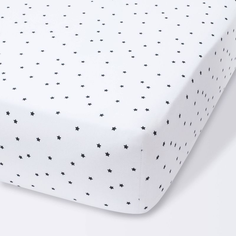 Baby Fitted Sheet - Cloud Island&#8482; White Gray, 1 of 7