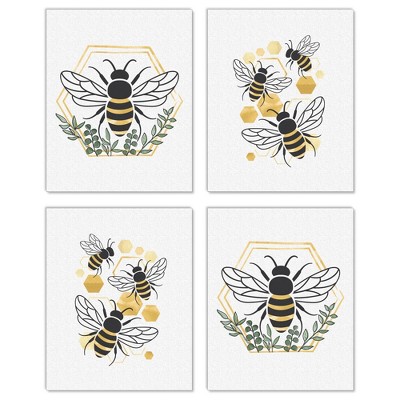 Bee wall art vinyl decal, bee happy, bee home decor, Don't worry be happy,  Bee wall decal, honey bee decor, bumble bee decor