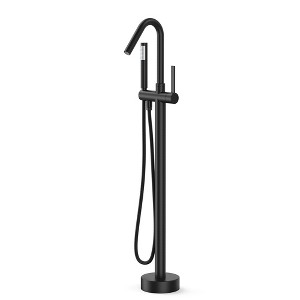 Whizmax Freestanding Bathtub Faucet Tub Filler Floor Mount Bathroom Faucets Brass Single Handle with Hand Shower,Standing Tub Faucet - 1 of 4