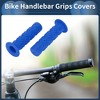 Unique Bargains Bike Handlebar Grips Covers 4.72" Length Blue 1 Pair - 2 of 4