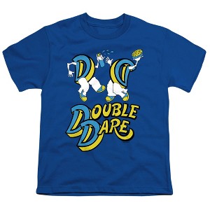 Double Dare Vintage Double Dare Logo Kids T Shirt For Youth  Royal Blue  Medium - 1 of 4
