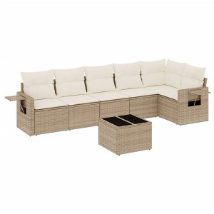vidaXL Garden Sofa Set Beige - 1 of 4