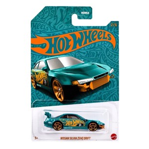 Hot Wheels Nissan Silvia (S14) Drift 1:64 Scale Die-Cast Toy Vehicle Turquoise- & Copper-Colored Deco - 1 of 1