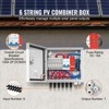 VEVOR PV Combiner Box, 6 String, Solar Combiner Box with 15A Rated Current Fuse 125A Circuit Breaker Lightning Arrester and Solar Connector, White - 4 of 4