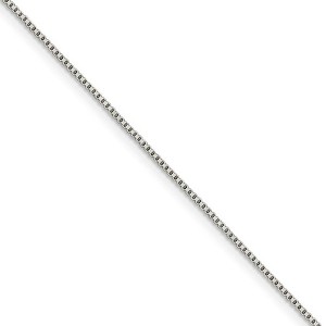 Black Bow Jewelry 0.9mm, Sterling Silver, Solid Box Chain Necklace - 1 of 4