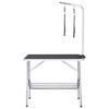 vidaXL Adjustable Dog Grooming Table with 2 Loops and Basket - 3 of 4