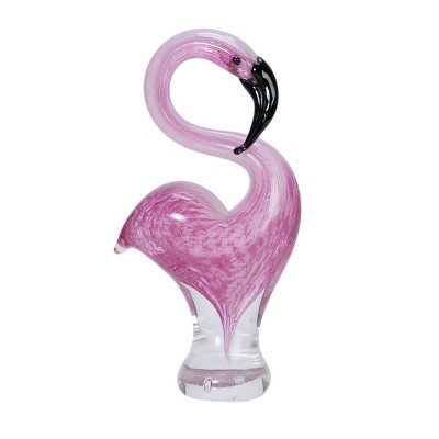 Beachcombers Med. Flamingo Glass Art