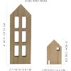 AuldHome Design Wood House Silhouettes Decor (Set of 7); Christmas and Holiday Wood Cutout Figures - 3 of 4