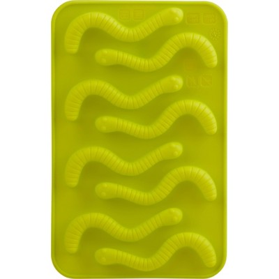 Trudeau 2pk Gummy Worms Chocolate Molds Green