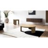 Vynxaria Contemporary Round End Table Oak Finish, Rubberwood Structure, Oak Veneer & Engineered Wood, Plinth Base - 4 of 4