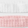 Textured Fabric Headwrap Set 2pc - Wild Fable™ Pink/White: Hair Styling, Fashion, Recycled Polyester, Elastic - 3 of 3