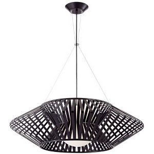 Possini Euro Design Planet Black Large Pendant Light 31 1/2" Wide Mid Century Modern White Glass for Dining Room House Foyer Kitchen Island Entryway - 1 of 4